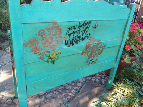 Image of You Belong with the Wildflowers Bench