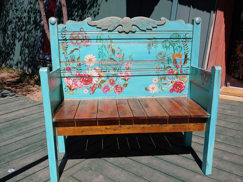 Image of You Belong with the Wildflowers Bench