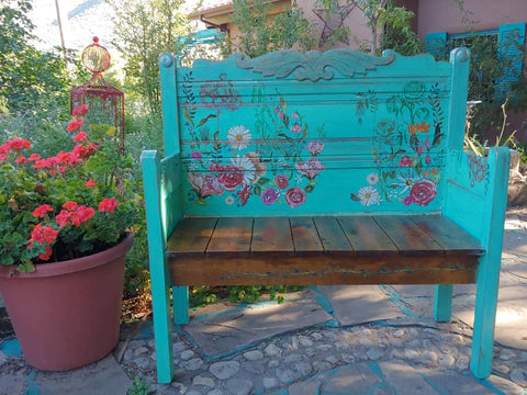 Image of You Belong with the Wildflowers Bench