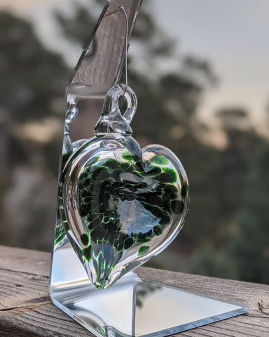 Image of Hearts of Hand Blown Glass by Q&B Glassworks