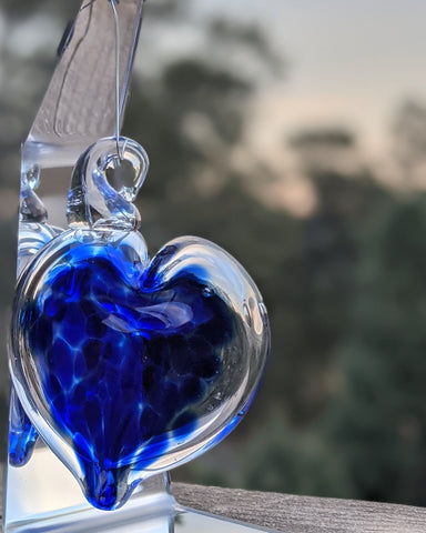 Image of Hearts of Hand Blown Glass by Q&B Glassworks