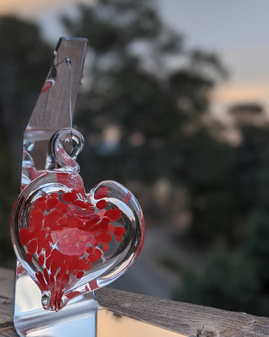 Image of Hearts of Hand Blown Glass by Q&B Glassworks