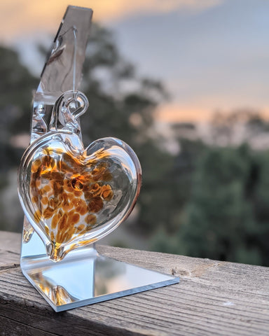 Image of Hearts of Hand Blown Glass by Q&B Glassworks