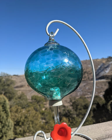 Image of Hummingbird Feeders - Hand Blown Glass by Q&B Glassworks