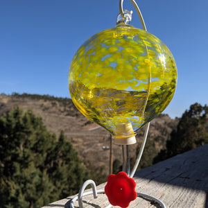 Hummingbird Feeders - Hand Blown Glass by Q&B Glassworks