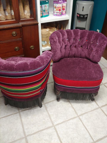 Image of Fiesta Serape Chairs (2) by Tricked Out Ponies & L&B Upholstery