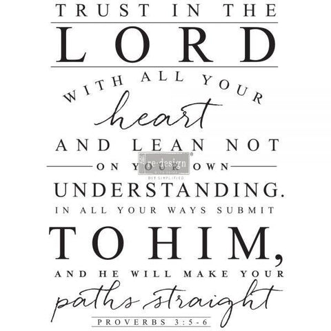 Image of Trust in the Lord - Redesign Decor Transfer