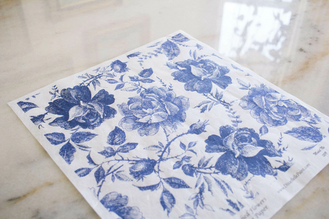 Image of Set #9 Blue Sketched Flowers