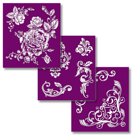 Image of Floral Silkscreen Stencil-Belles and Whistles-Dixie Belle Paint