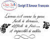 Script d'amour Français - Stencil