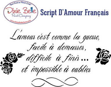 Script d'amour Français - Stencil