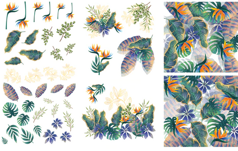 Image of Belles and Whistles - Tropical Leaves